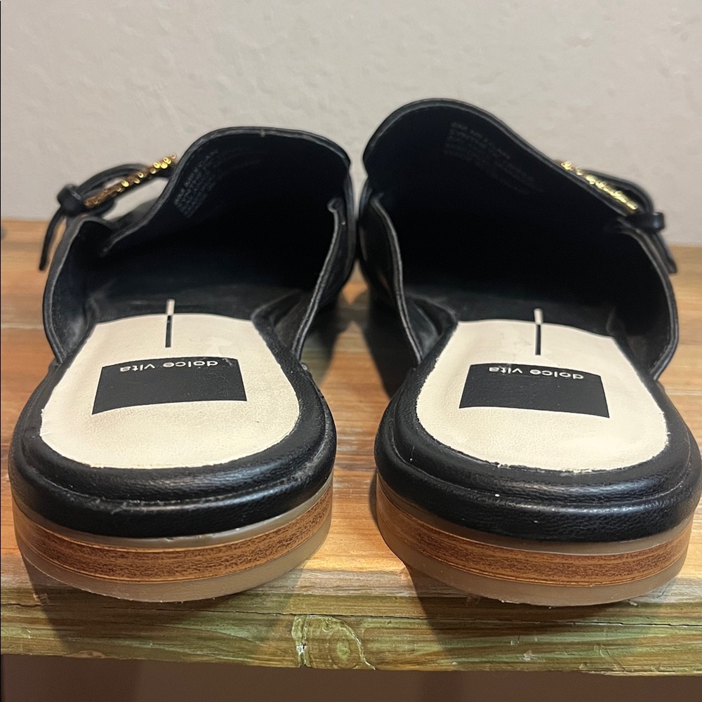 Dolce Vita Meegan mules with a gold buckle across the front size 8 - Picture 8 of 8
